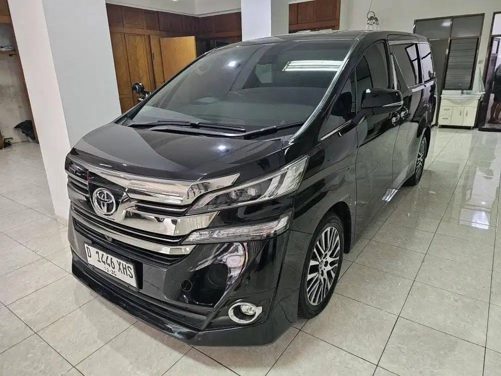 TOYOTA VELLFIRE 2.5 G ATPM AT 2016 HITAM, KM 82 RB, TERAWAT SKL, MULUS
