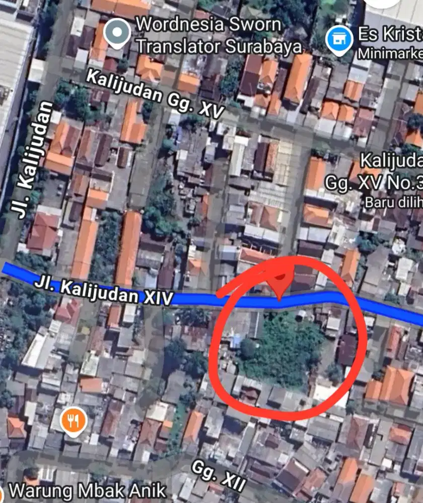 Tanah pribadi Surabaya Timur