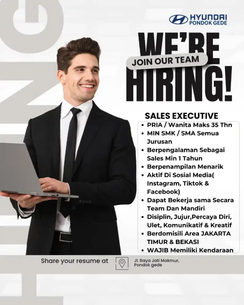 WE'RE HIRING SALES EXECUTIVE