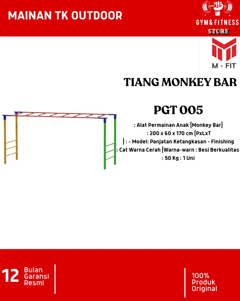 JUAL MAINAN TK/OUTDOOR MONKEY BAR PLAYGROUND / OUTDOOR