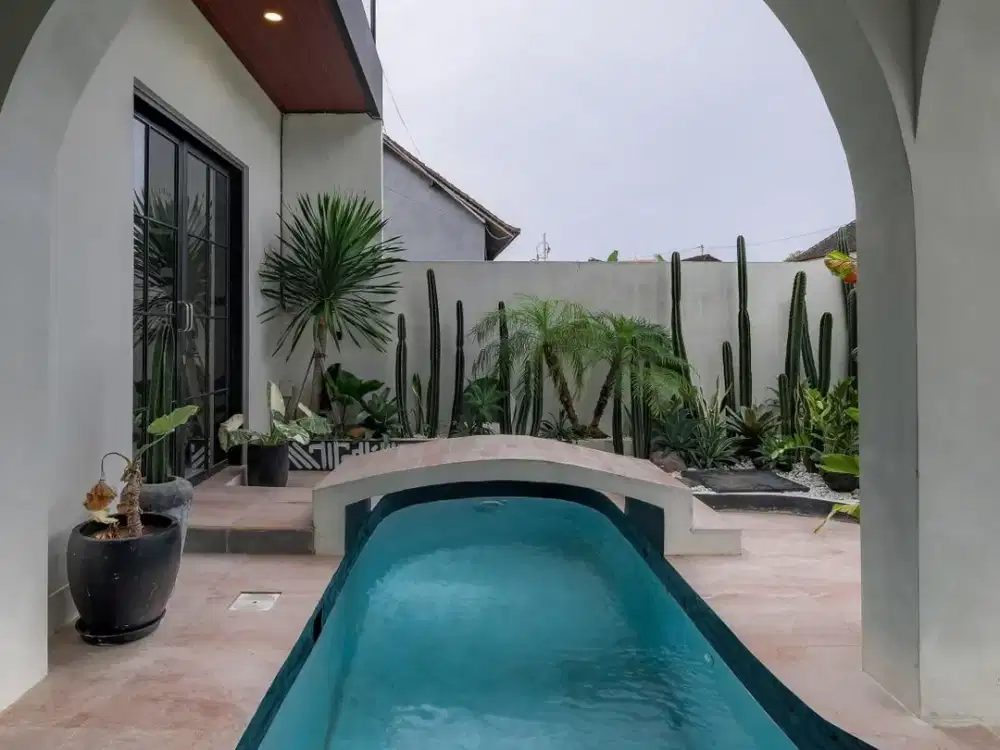 For Rent Modern 2 Bedrooms Villa - Tibubeneng Canggu Close To Berawa With Rooftop Views