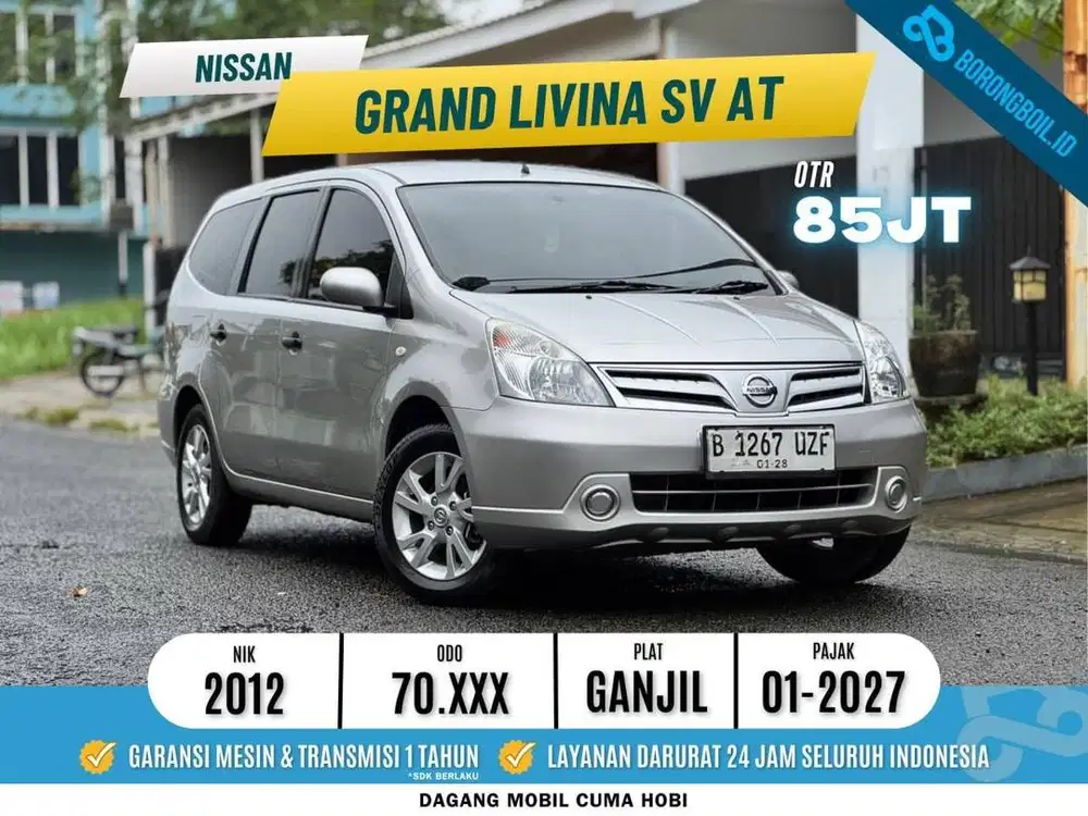 Nissan Grand Livina SV AT 2011/2012 KM SANGAT RENDAH! | Ertiga Apv