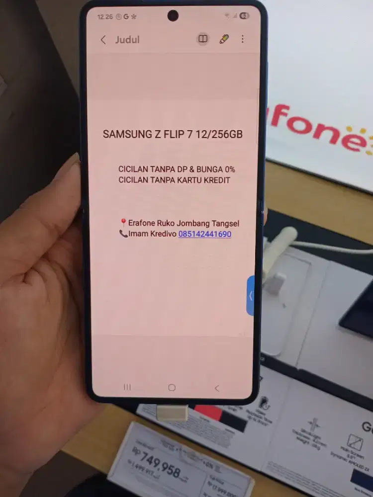 SAMSUNG Z FLIP 7 12/256 GB Cicilan Tanpa Dp