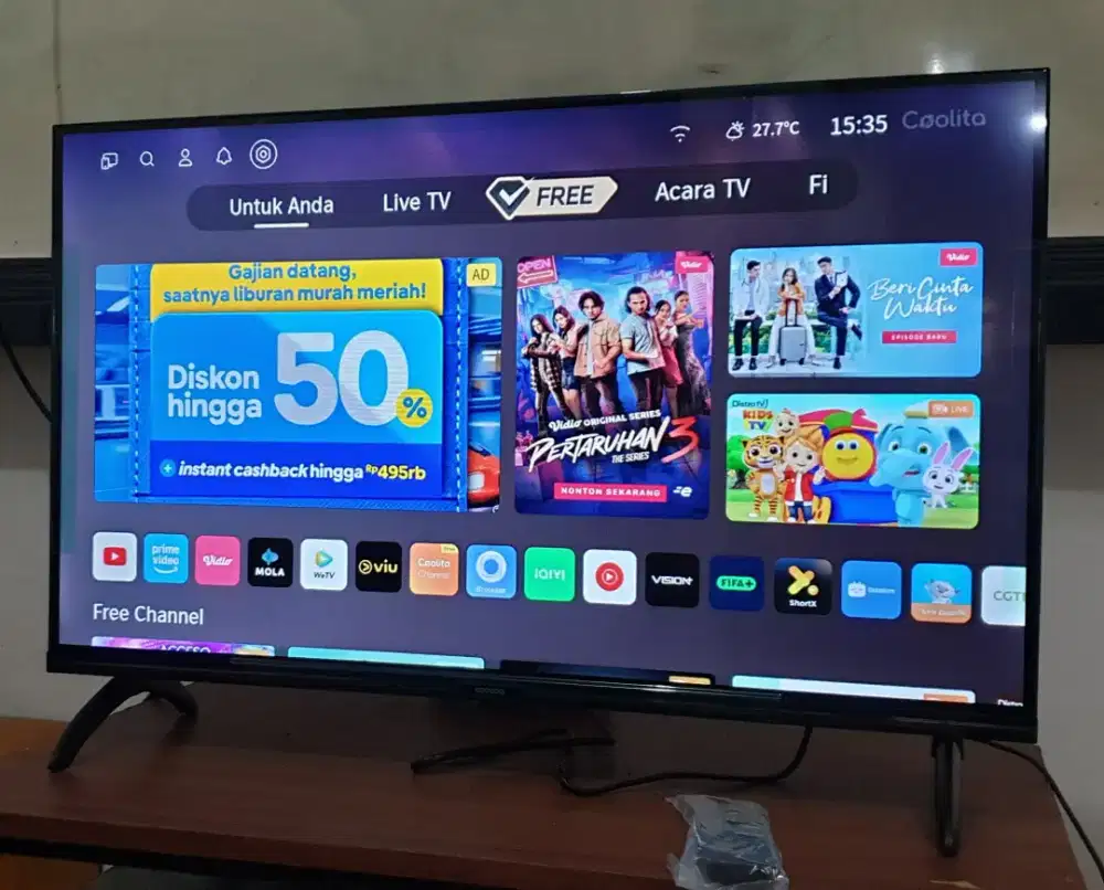 COOCAA SmartTV Digital 32 inch. Baru, Garansi resmi & bisa Cod