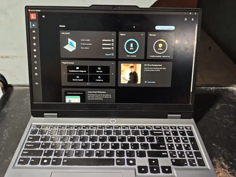 Lenovo LOQ 15 RTX2050 4Gb i5 12450HX Win11+Ohs 15.6Fhd
Ram 12Gb/512ssd