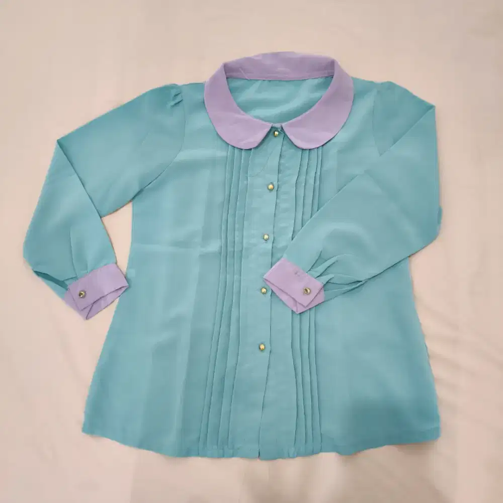 Kemeja Wanita Lengan Panjang Motif Cantik Bahan Nyaman Dipakai