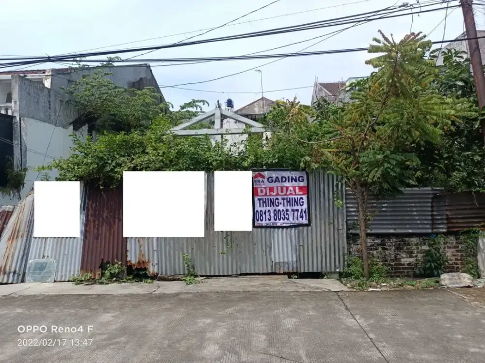 Ss.1284 - Murah !! Dijual Tanah 2 unit Siap Pakai 5x20 Bisa Beli Satuan di Kelapa Puyuh Hadap Selatan / Meter