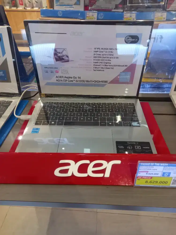 ACER NOTEBOOK I3 8/512 SILVER
