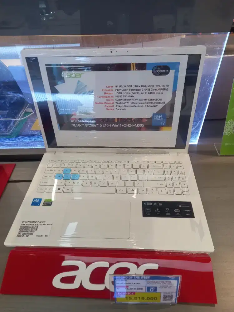 ACER NOTEBOOK I5 16/512 WHITE
