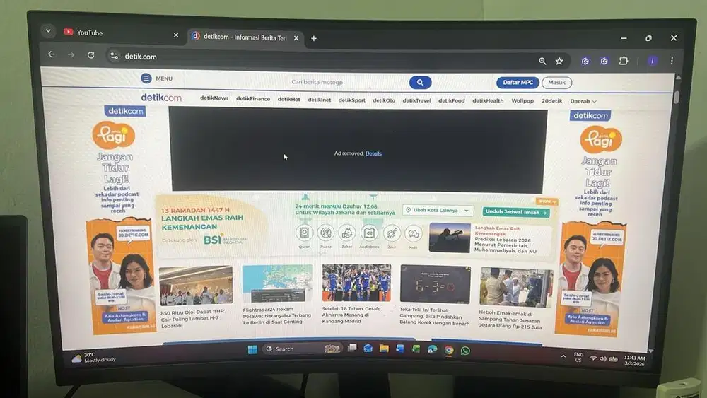 Monitor Led Samsung Gaming Curved 27inch 240hz ex Gift Like New