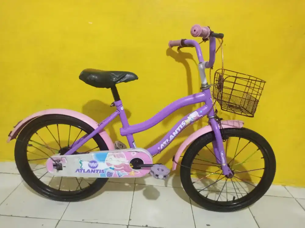 SEPEDA ANAK CEWEK UKURAN 18 KOKOH SIAP PAKAI