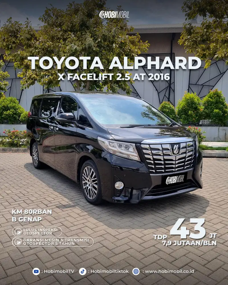Alphard X Facelift 2.5 AT Thn 2016 Pemakaian 2017