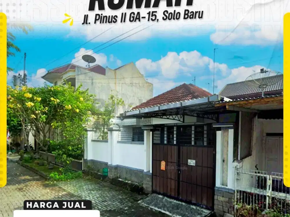 Rumah 3kamar Siap huni akses Simpangan dekat pusat bisnis Solo baru Sukoharjo