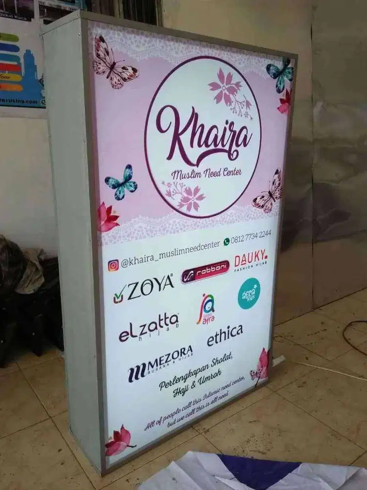 Bikin Neon box sign papan nama menu huruf timbul letter & Aneka Stiker