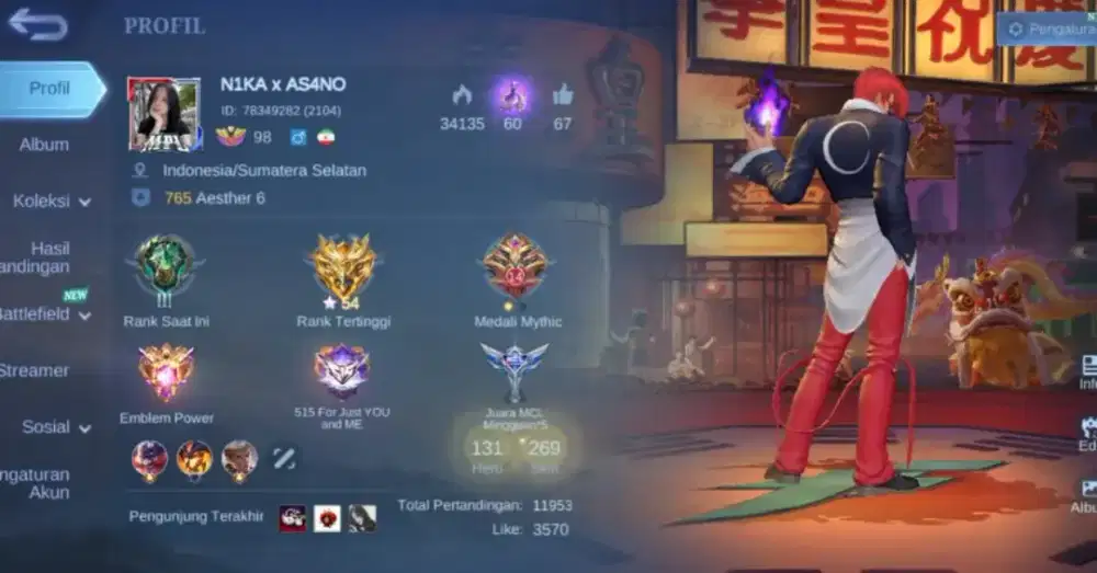 JUAL BELI AKUN GAME MOBILE LEGENDS X PUBG MOBILE