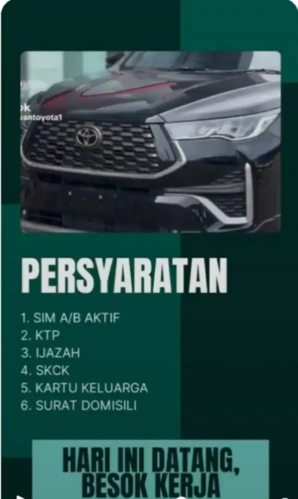 Membutuhkan driver berpengalaman