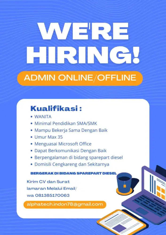 Lowongan pekerjaan admin dan editing