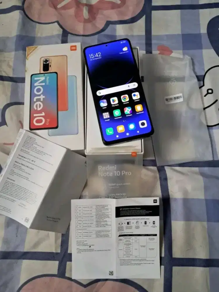 redmi note 10 pro fullset ram 8+3/128