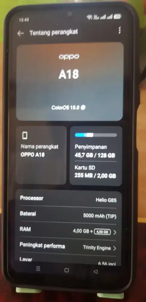 Oppo A18 ram 4+4/128gb