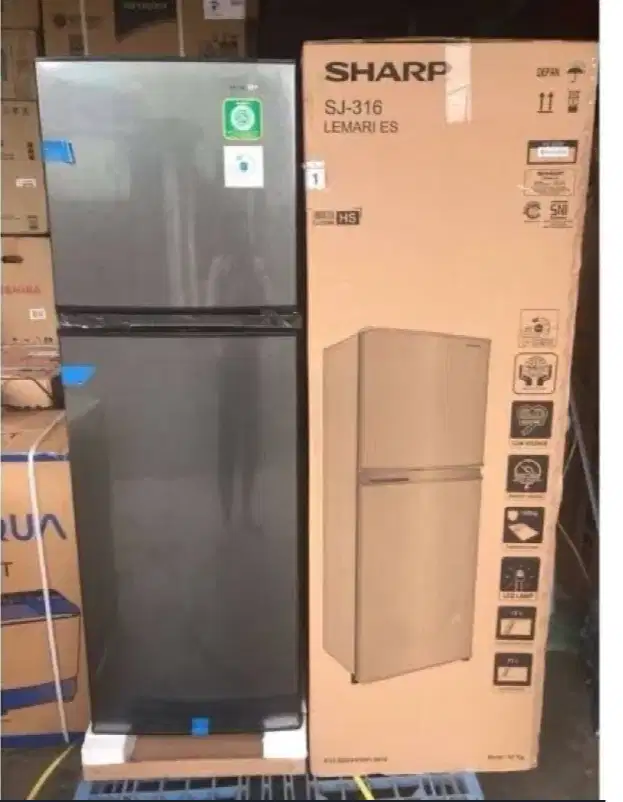 Kulkas 2 Pintu SHARP SJ 316 256 Liter - Bekas