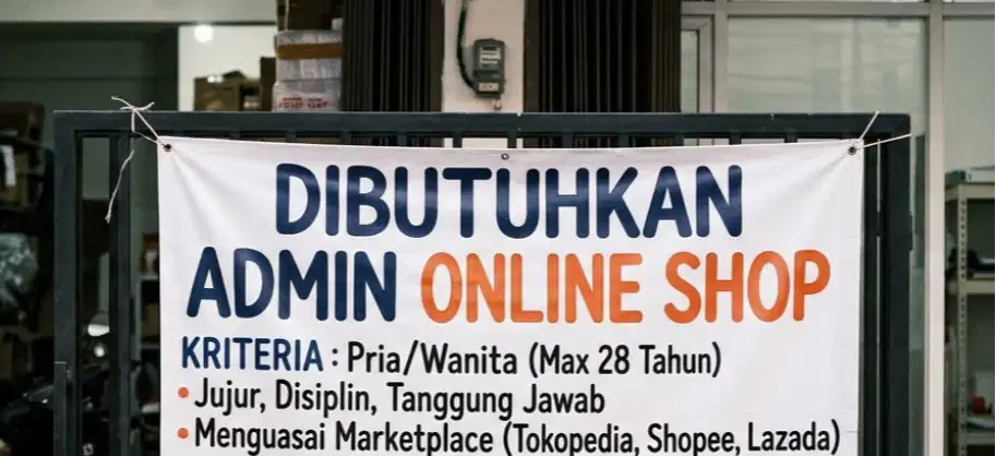 DIBUTUHKAN ADMIN ONLINE SHOP