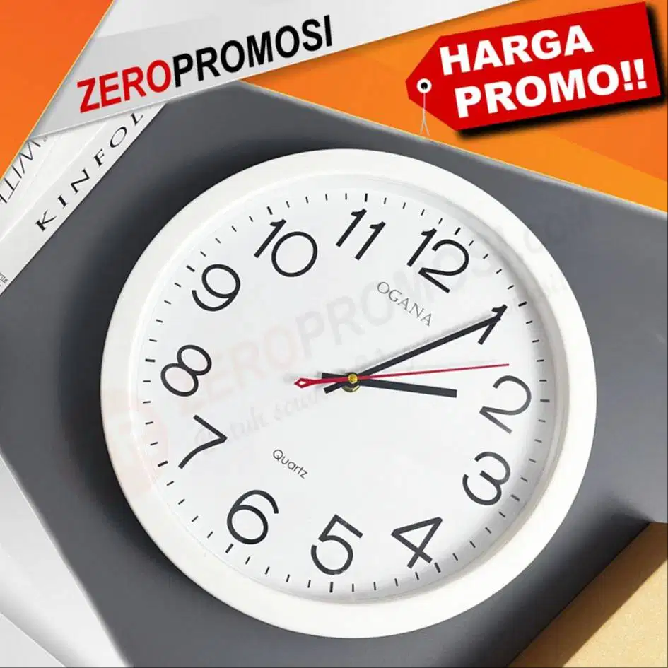 Jam Dinding Ogana custom cetak logo Kode 8989