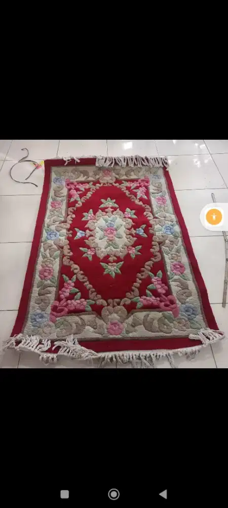 karpet timbul motif bunga