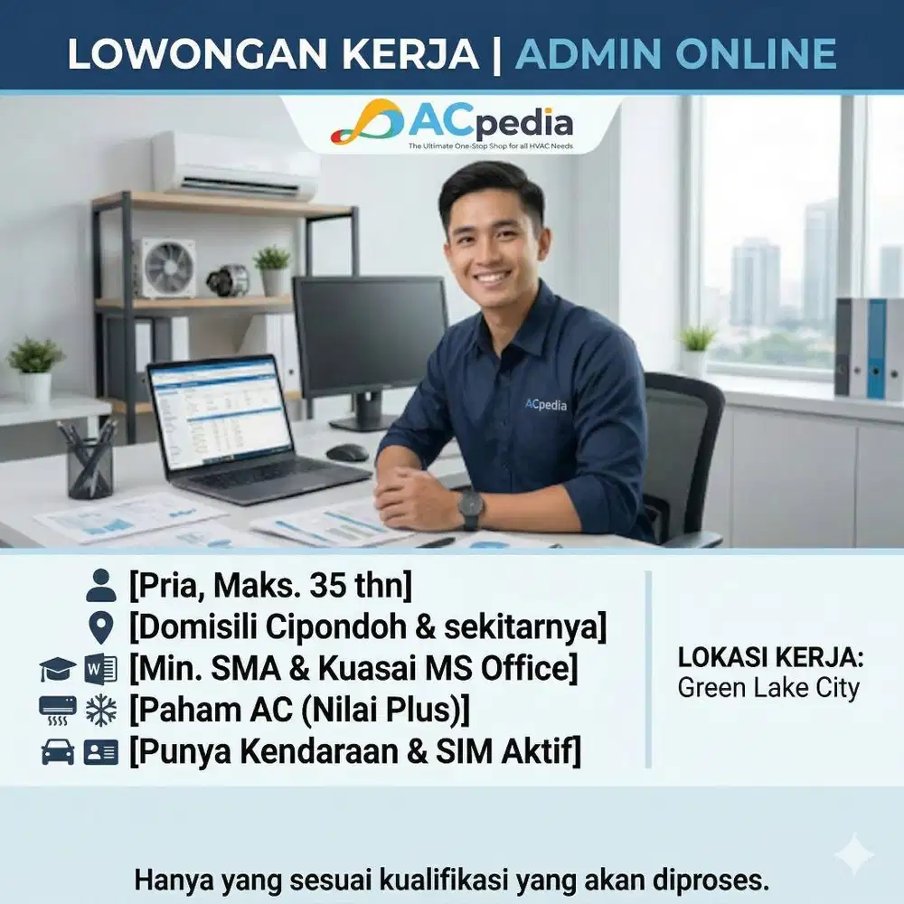 Lowongan Admin Online ACpedia - (Domisili Cipondoh dan sekitarnya)