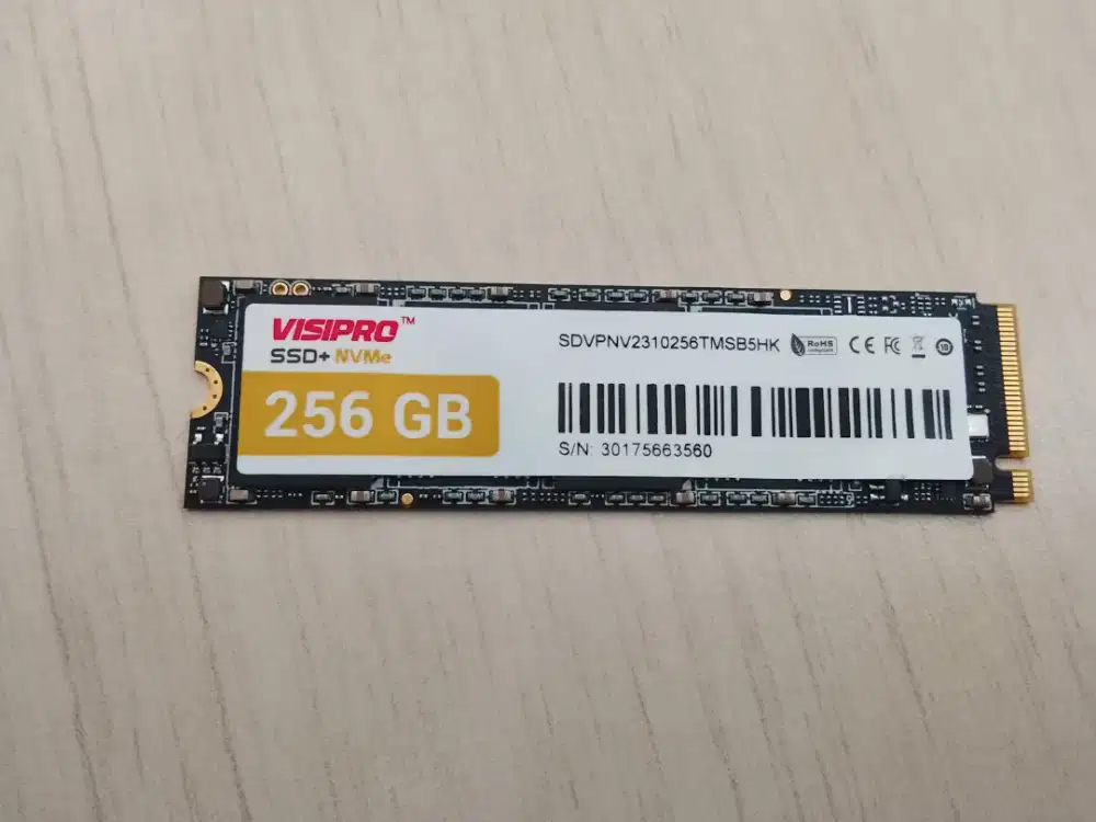 1 pcs nvme 256gb visipro health kondisi 100 persen excelent