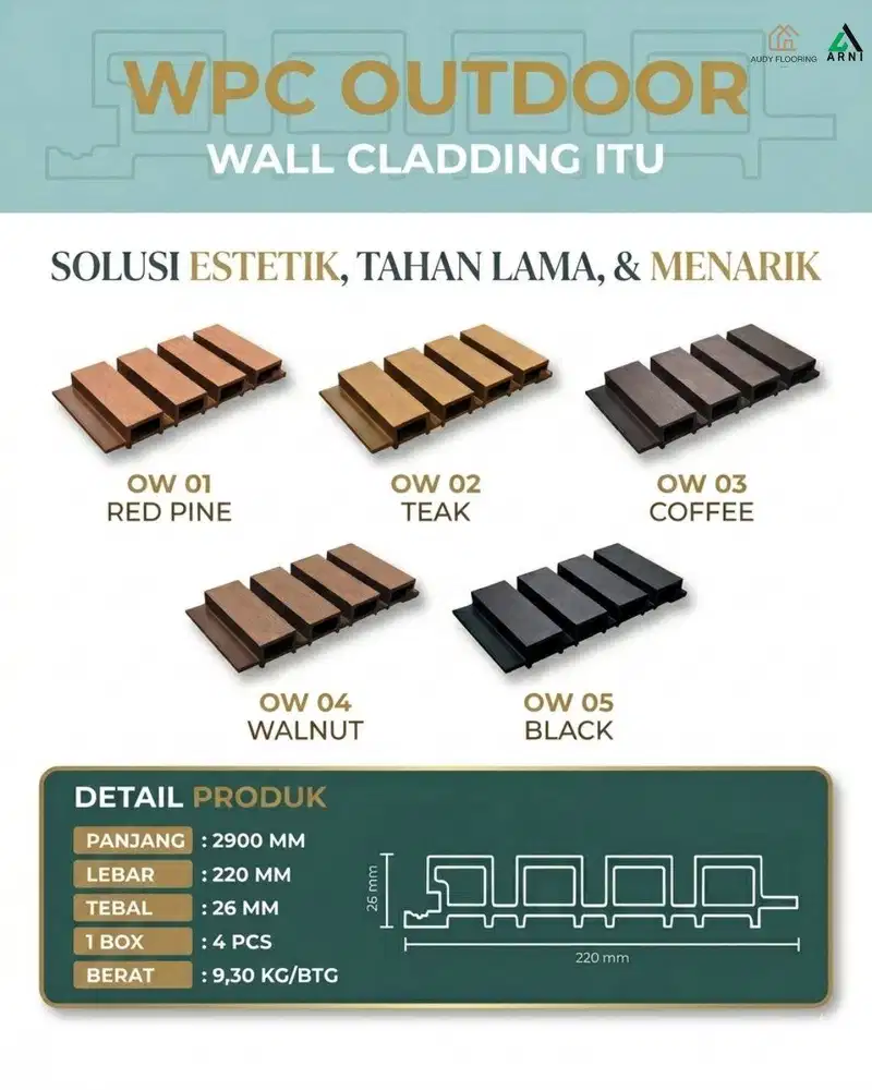 WPC Wall Cladding Outdoor ITU | Dekorasi Dinding Outdoor