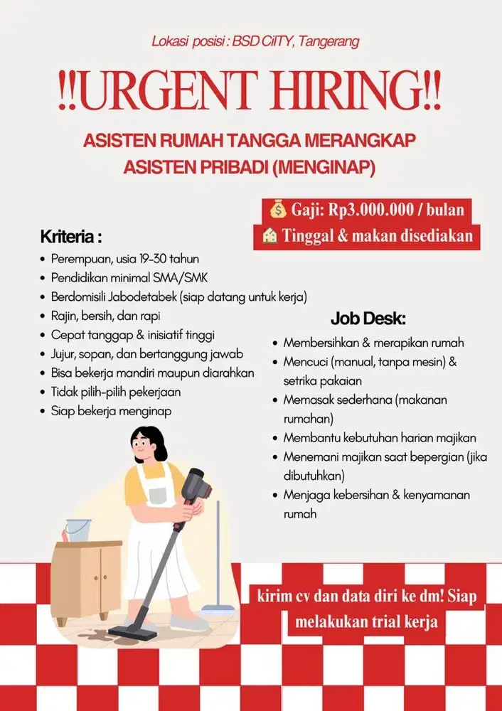 Dicari art menginap!