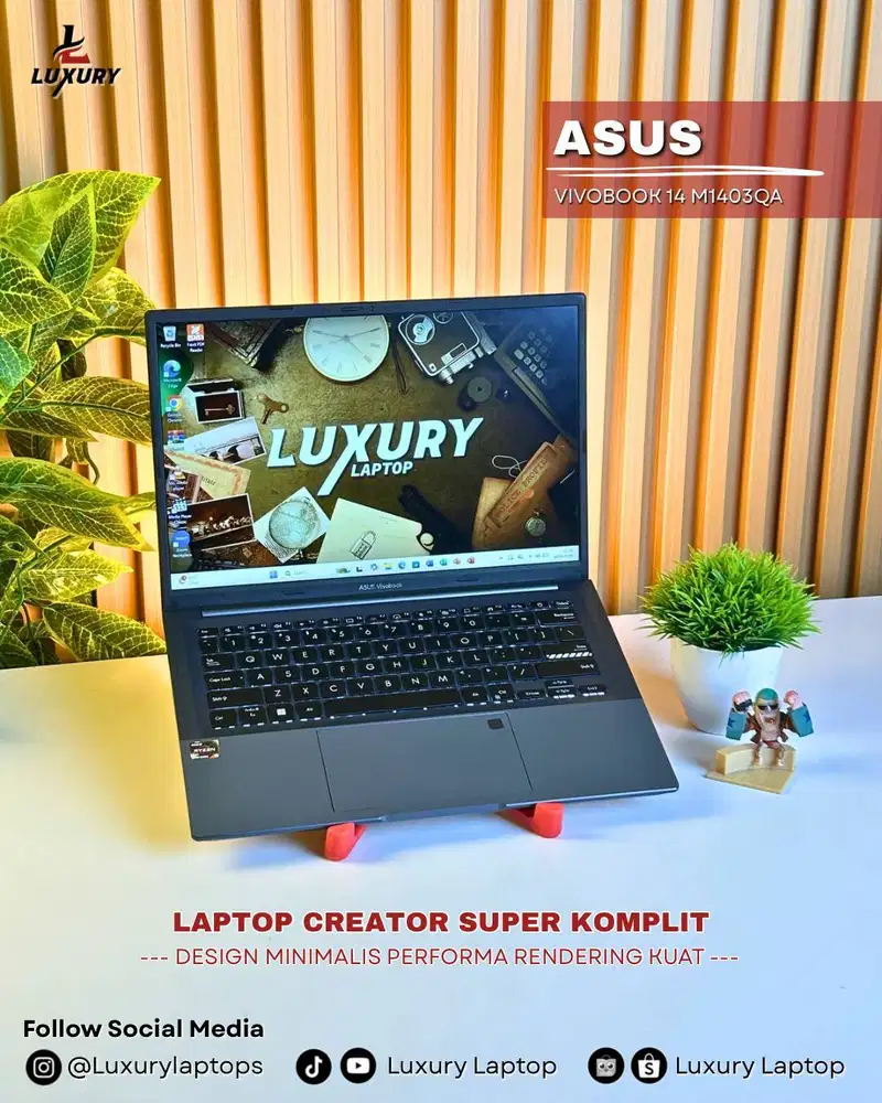 LAPTOP ASUS VIVOBOOK 14 M1403QA AMD RYZEN 5 SSD 512GB RAM 8GB SECOND