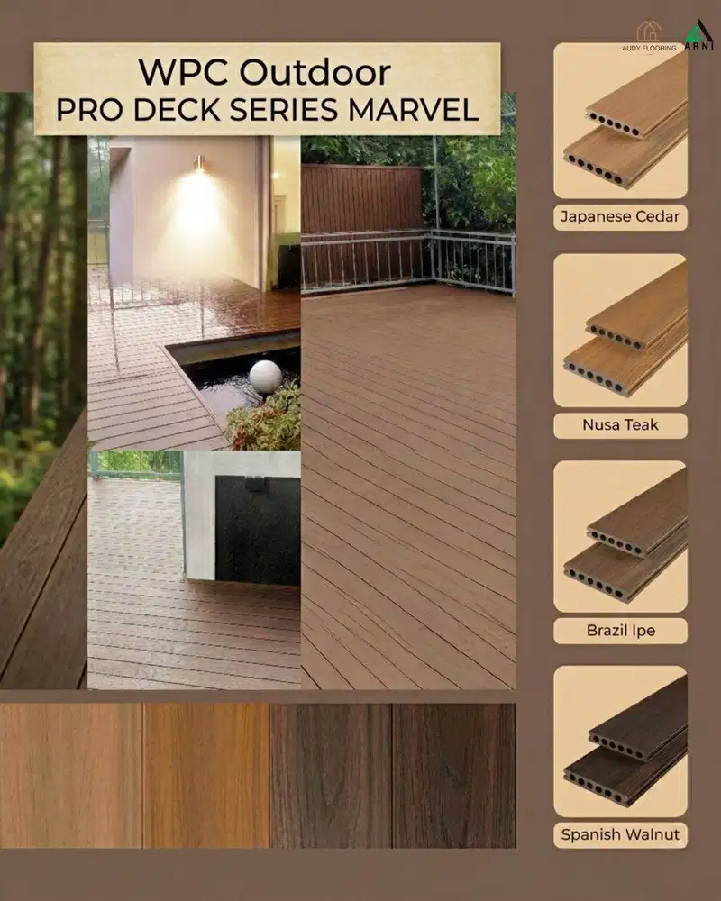 WPC Outdoor Pro Deck Series NEOWOOD Marvel panjang 2,9m | dekorasi lan
