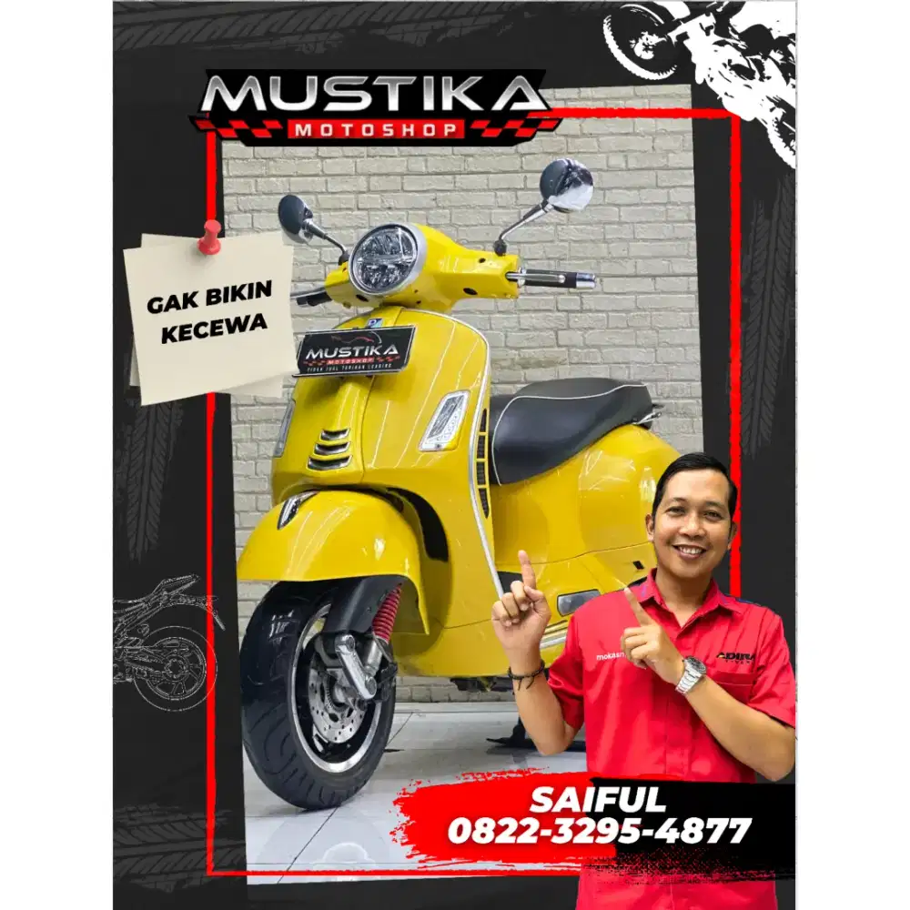 Perfect Condition!!Vespa GTS 150cc 2022 N Kota Yellow Mulus-Mustika