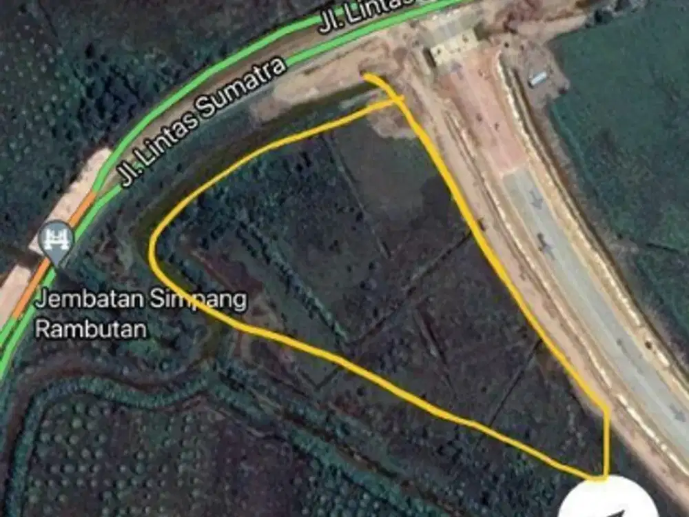 Tanah ± 4 Ha Pabrik Tol Indralaya palembang murah gudang pool