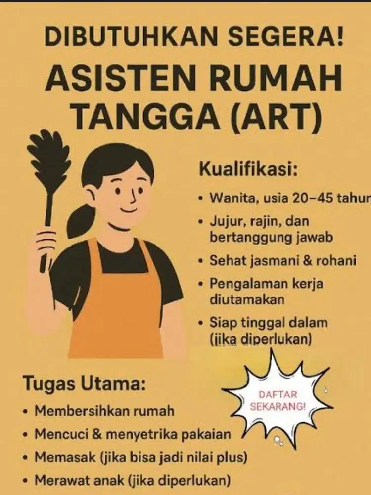 ART + Pengasuh Bayi
