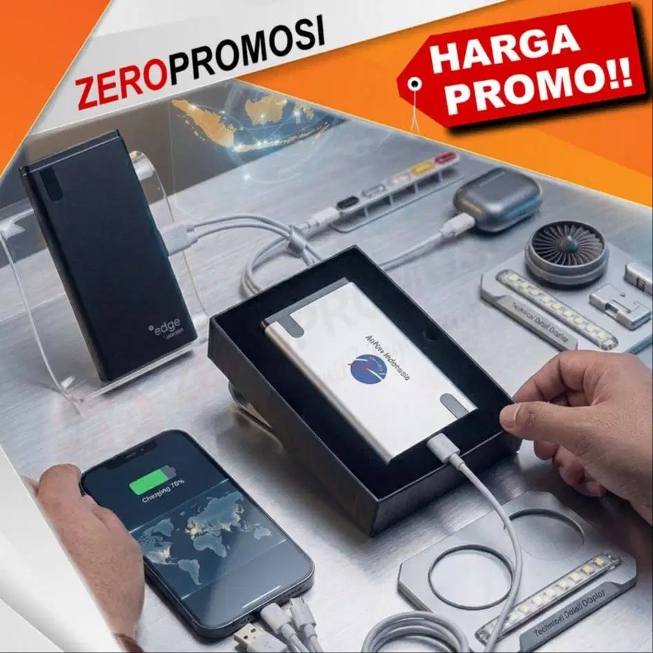 Souvenir Power Bank P80AL13 Promosi Custom Design