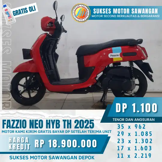 (SUKSES MOTOR)FAZZIO,BELI,TUKAR TAMBAH DAN BISA FREE ANTAR JABODETABEK