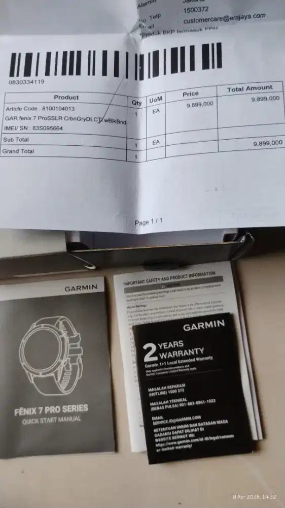 Jam garmin fenix 7 pro