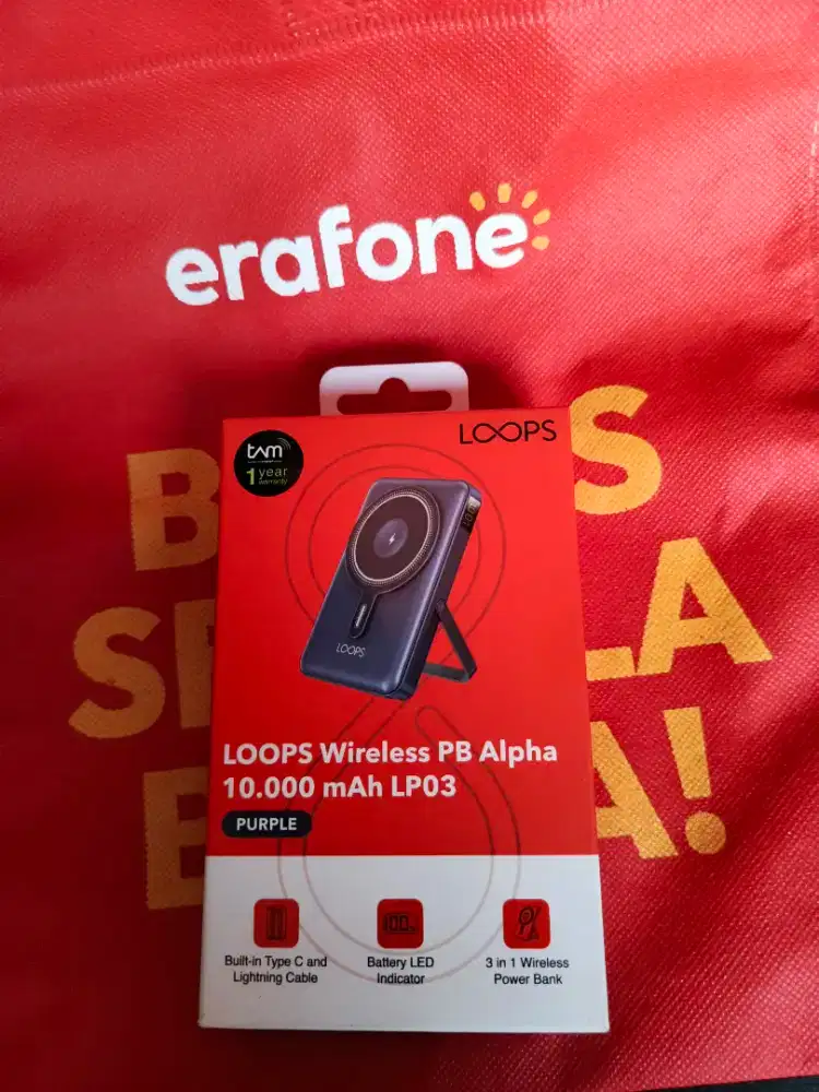 Power Bank Wireless Loops 10.000 mAh