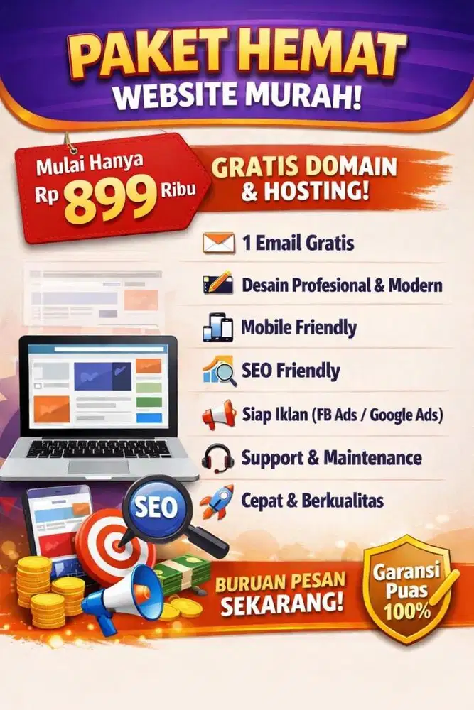 Bikin Website yang Jualan 24 Jam - Mulai 800ribuan