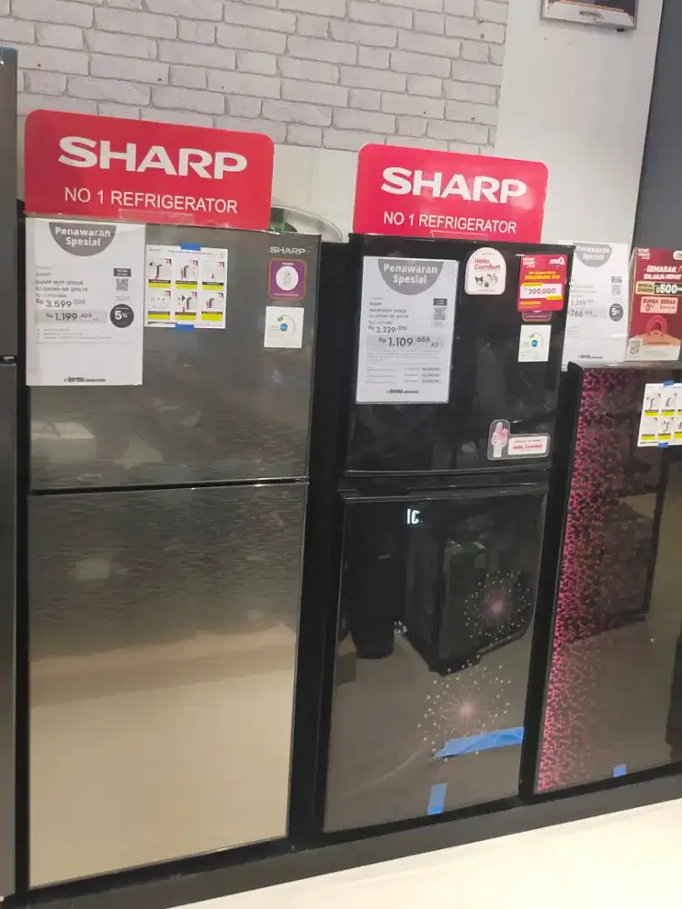 Promo kulkas 2 pintu sharp