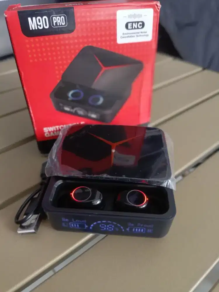 TWS/Headset/Earphone Gaming Wireless Bluetooth Led Case Slide Design