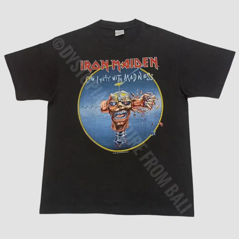 Vintage 1988 T-shirt Iron Maiden - Can I Play With Madness Seventh Son