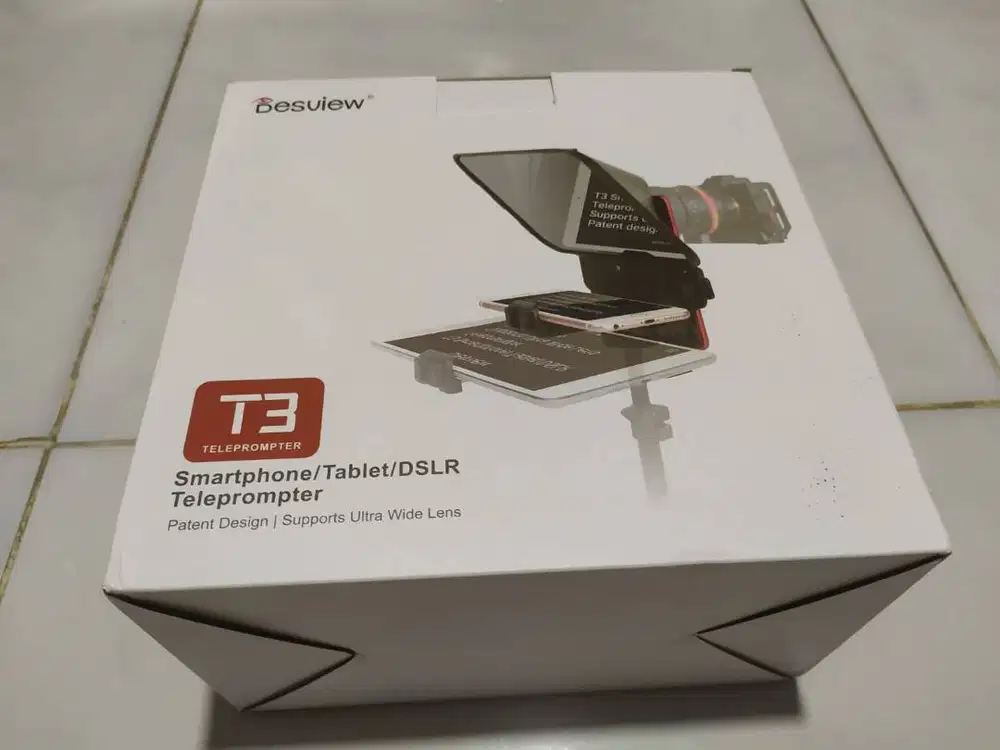 Teleprompter untuk Smartphone/Tablet/DSLR DESVIEW T3