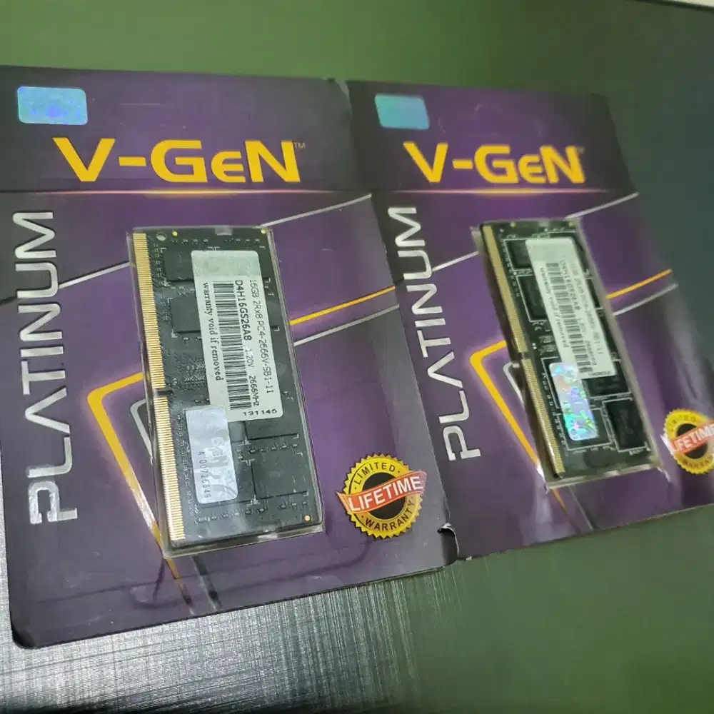 RAM Laptop Vgen V-gen Platinum SODIMM PC4-21300 DDR4 2666 Mhz sepasang