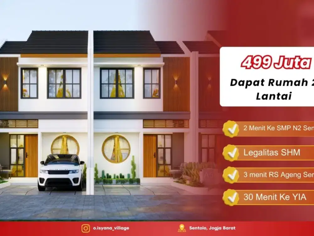 RUMAH 2 LANTAI JOGJA HARGA 400 JUTAAN DALAM CLUSTER DI SENTOLO