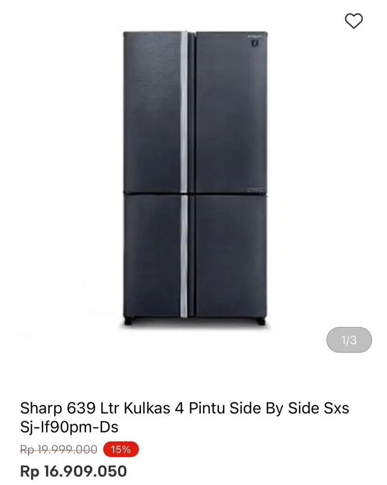 KULKAS SHARP MULTIDOOR 639liter
