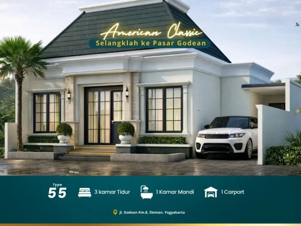 HUNIAN EKSKLUSIF JOGJA AMERICAN CLASSIC HANYA 700 JUTAAN JL GODEAN