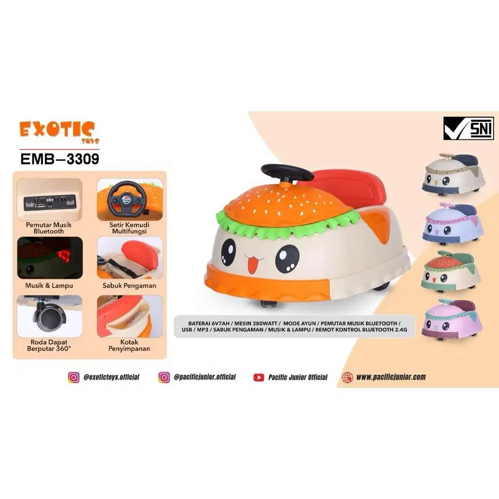 Mobil aki burger anak